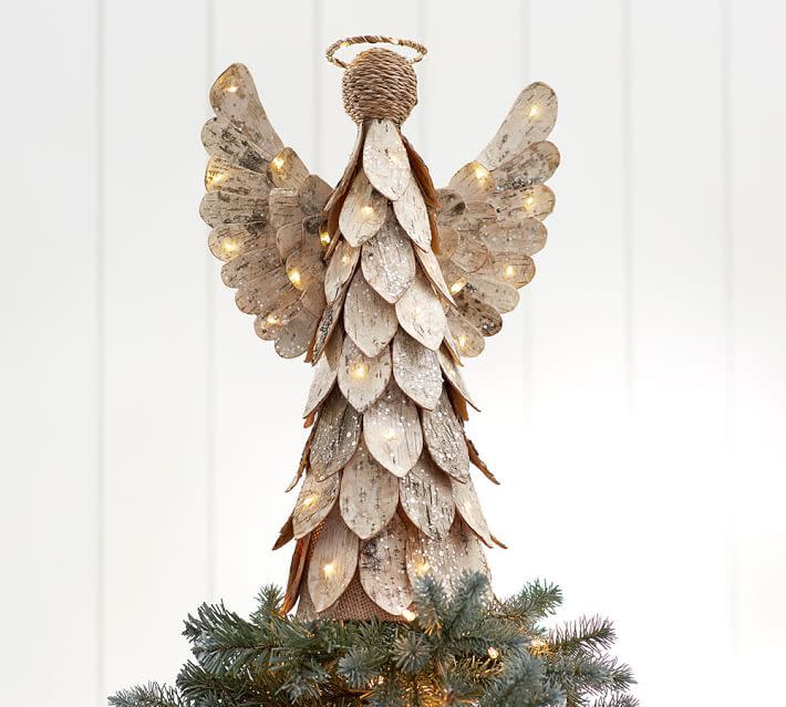 Light Up Birch Angel Tree Topper