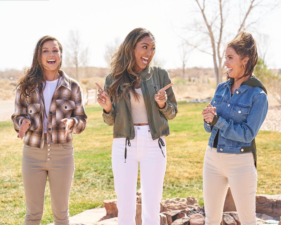 Katie Thurston is joined by co-hosts Tayshia Adams and Kaitlyn Bristowe on Monday's episode of "The Bachelorette."