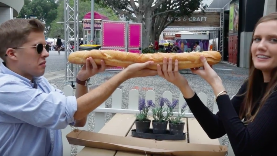 When had major nerves when trying to tackle the 2ft Hot Dog. Source: Be