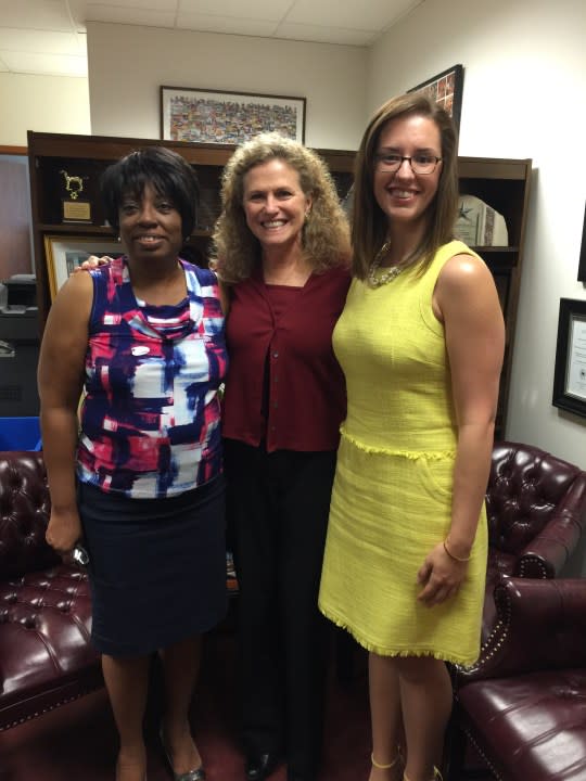 Chelsea Elliott working with state lawmakers at the Texas Capitol, advocating for HB 3157. (Courtesy: Chelsea Elliott)