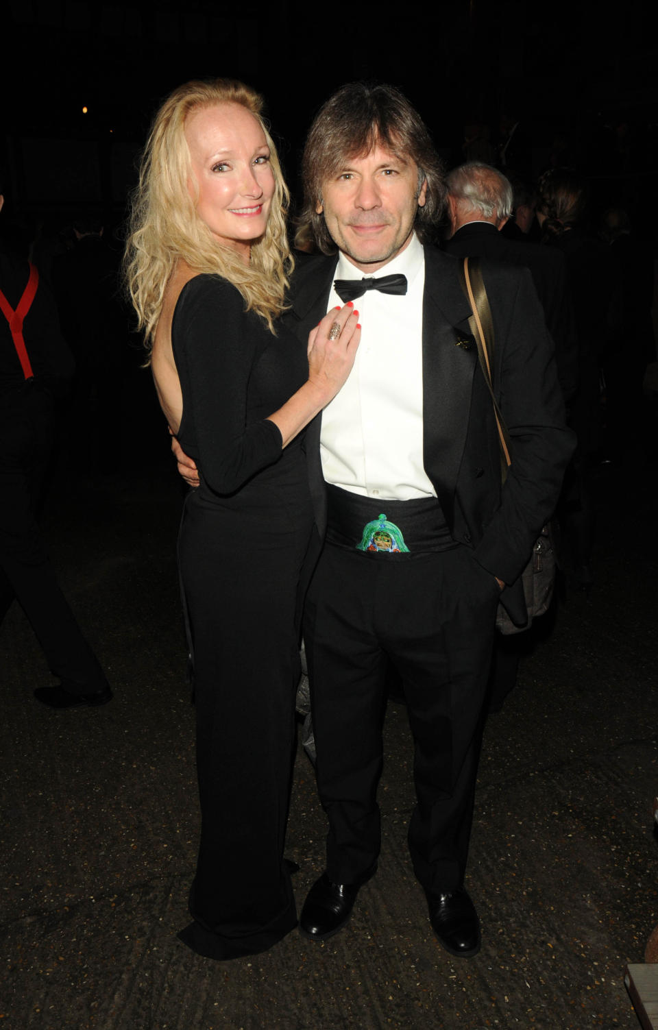 Bruce Dickinson (L) and Paddy Bowden arrive at the Shakespeare's Globe Gala Dinner hosted by Zoe Wanamaker on October 17, 2013 in London, England.  (Photo by David M. Benett/Getty Images)