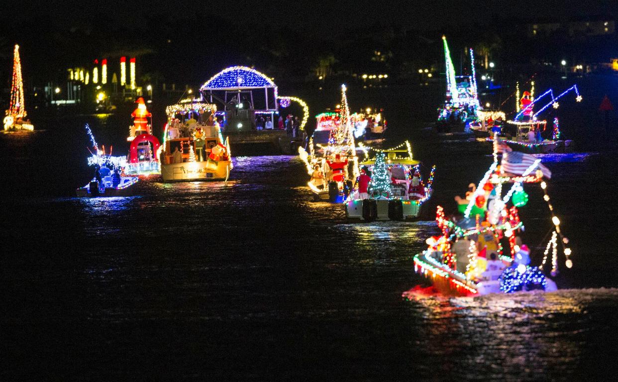This year's Boynton Beach Holiday Boat Parade will start at the Ocean Avenue Bridge in Lantana and work it's way south to the C-15 Canal in Delray Beach. There are viewing locations all along the route with the official location at the Boynton Harbor Marina.