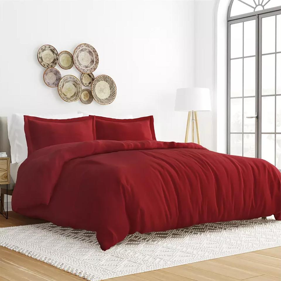 Becky Cameron Solid 3-Piece Duvet Cover Set