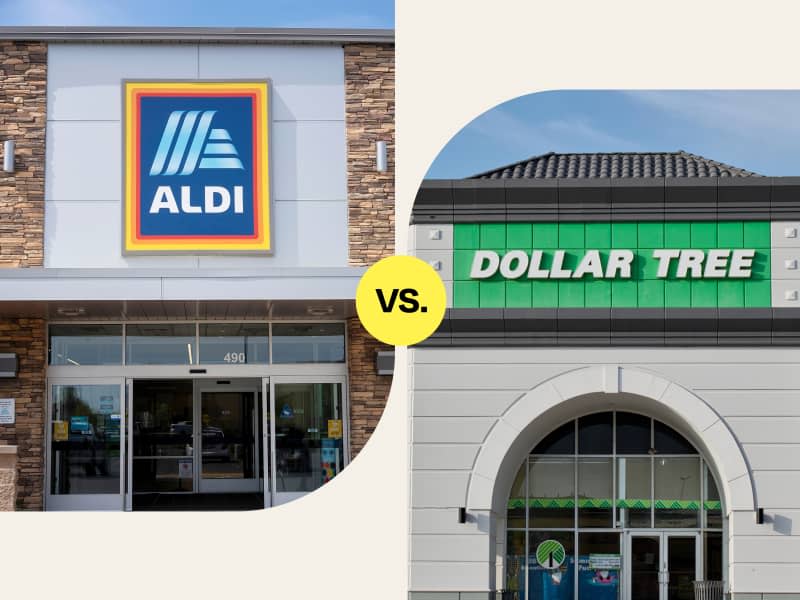 Aldi vs Dollar Tree: storefronts