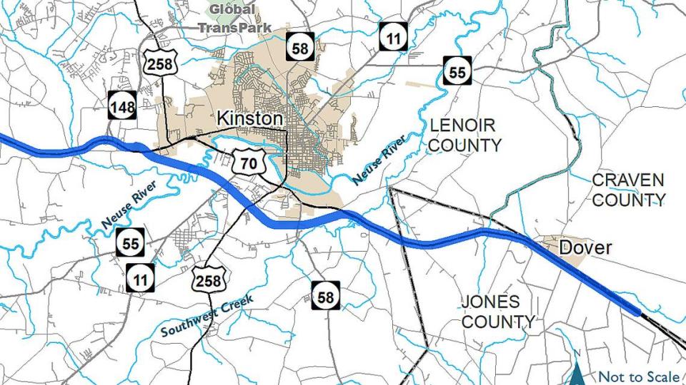 The N.C. Department of Transportation plans to convert U.S. 70 into a four-lane divided highway around Kinston, including a 6.5-mile section of new roadway south of town.