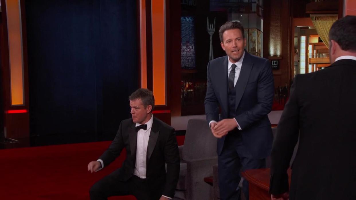 'Jimmy Kimmel Live!': Ben Affleck Sneaks Matt Damon Onto "Jimmy Kimmel Live!"