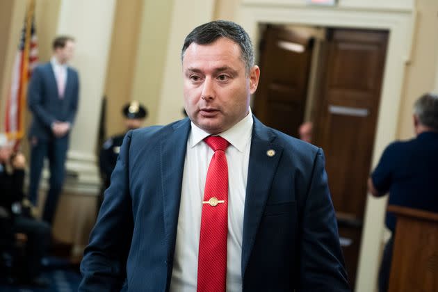 Yevgeny Vindman, the brother of Lt. Col. Alexander Vindman, arrives at a House impeachment hearing on Nov. 19, 2019. (Photo: Tom Williams/CQ-Roll Call via Getty Images)