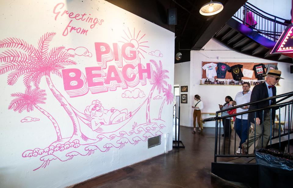 Pig Beach BBQ has opened at the former Tumbleweed Tex Mex Grill at 1201 River Road, close to the Big Four Bridge.The two-level 14,000-square foot space at Waterfront Park offers a variety of barbecue sandwiches, meats and sides. Aug. 31, 2023.  