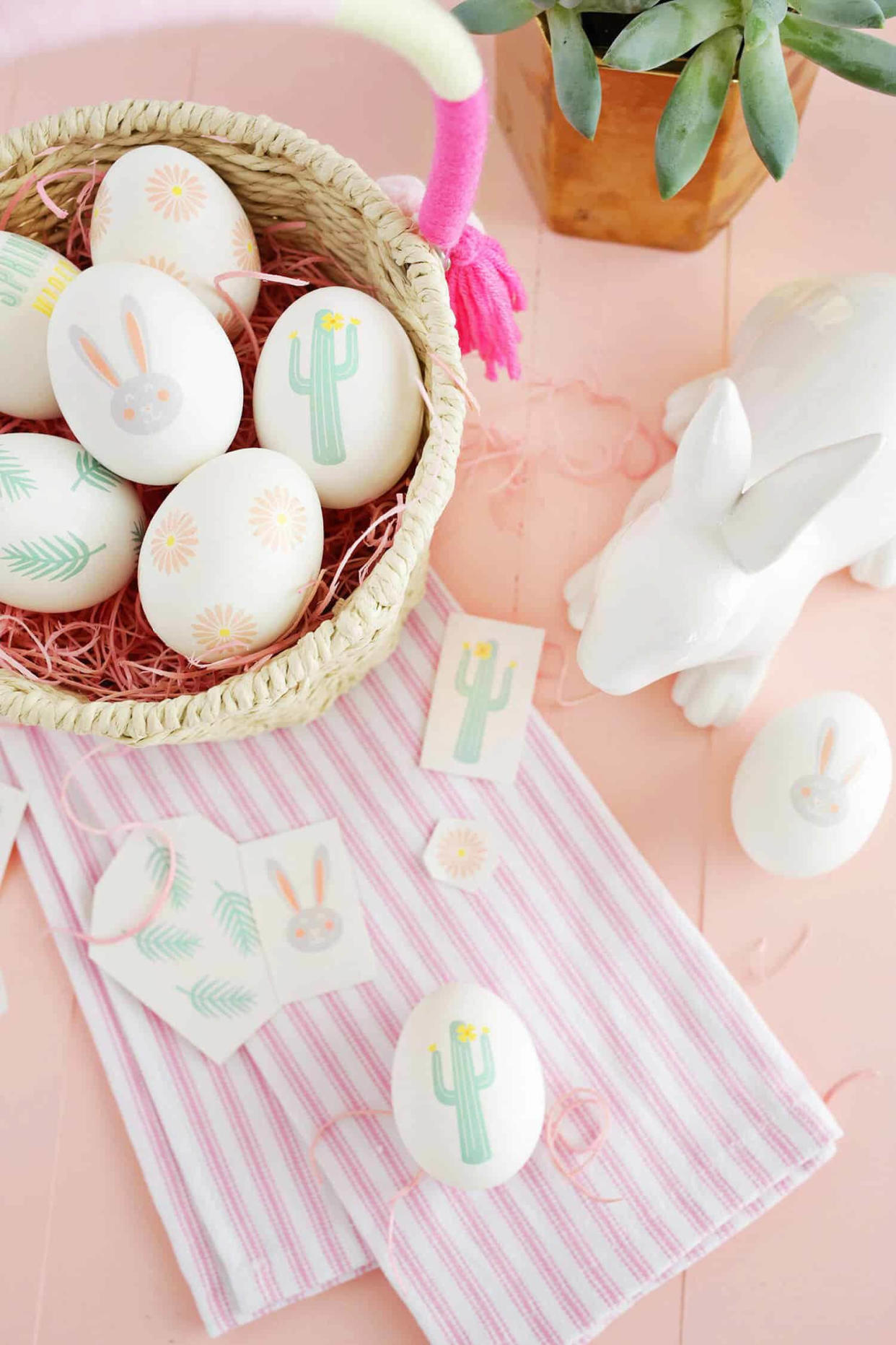 temporary tattoo Easter eggs (A Beautiful Mess )