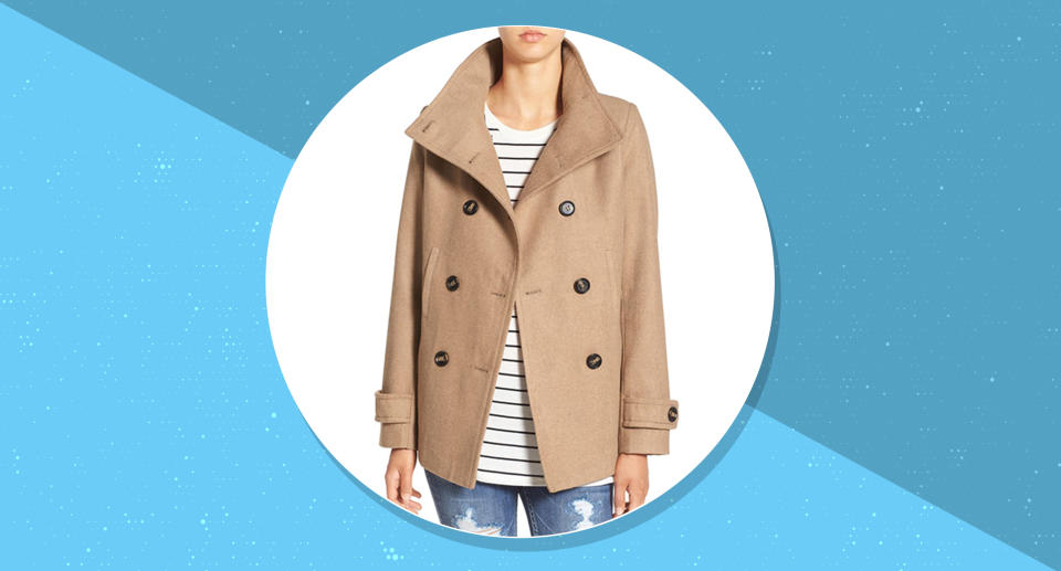 Get your hands on this wildly popular peacoat before it sells out (again)! (Photo: Nordstrom)