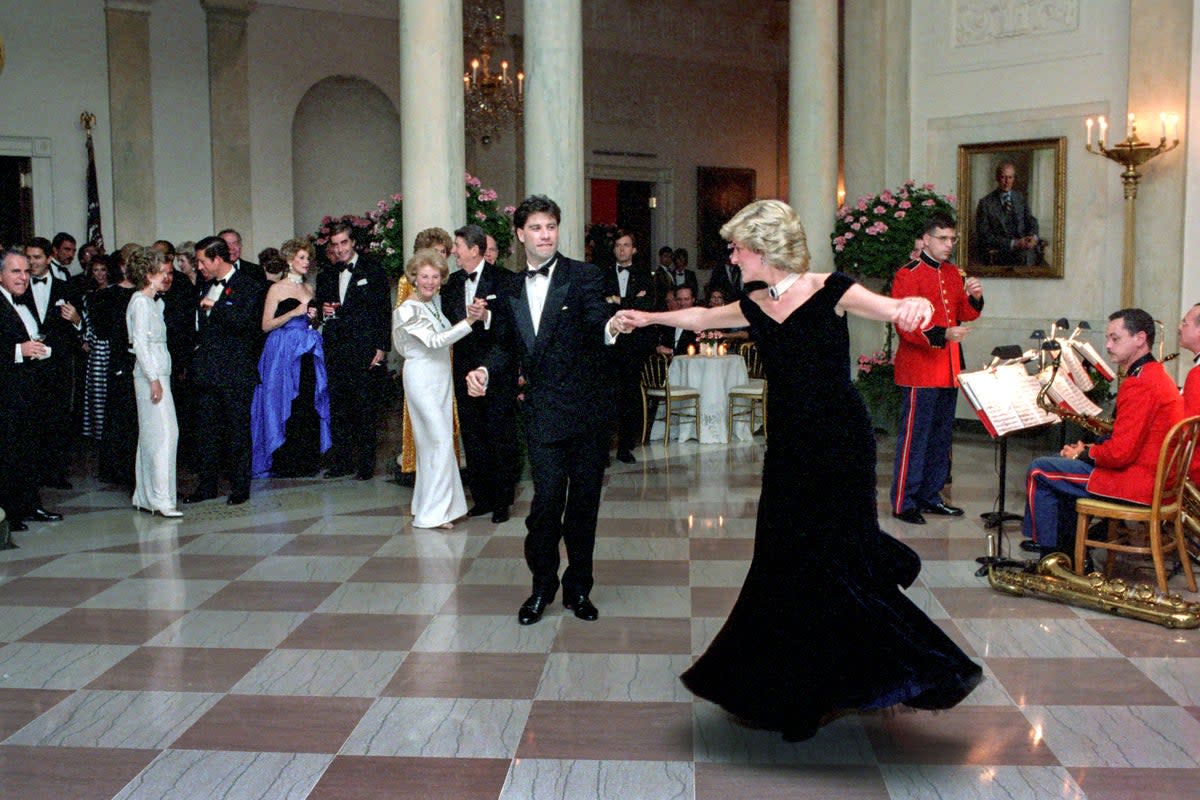 John Travolta and Princess Diana dancing at the White House in 1985 (Pete Souza/The White House via Getty Images)