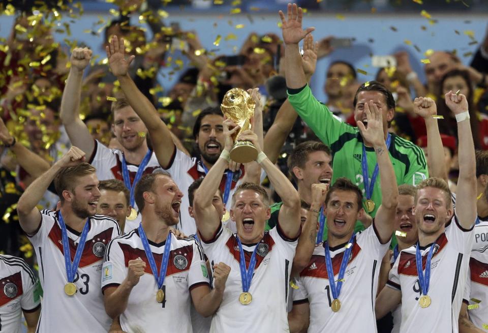 Market participants who know more about the game might better predict winners. <a href="https://newsroom.ap.org/detail/SoccerFIFAWorldCupFormat/f538c07d27f542cfaacbada7906cdacf/photo?Query=Germany%20World%20Cup%202014&mediaType=photo&sortBy=arrivaldatetime:desc&dateRange=&totalCount=7375&currentItemNo=40" rel="nofollow noopener" target="_blank" data-ylk="slk:AP Photo/Natacha Pisarenko;elm:context_link;itc:0;sec:content-canvas" class="link ">AP Photo/Natacha Pisarenko</a>