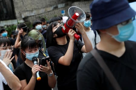 Extradition bill protest outside Department of Justice in Hong Kong