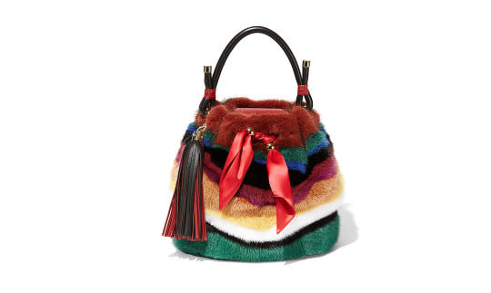 Give mom this ultra-luxurious colorful mink satchel with silk ribbon detail. We promise she does not already own this. 