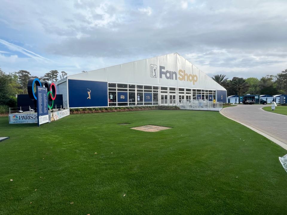 The PGA Fan Shop at The Players Championship is the largest venue of its kind on the PGA Tour. Of 14 locations, the 40,000 square feet facility stands as one of the best fan stores on the tour.
