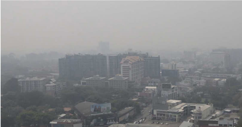 泰國空氣污染嚴重，尤其北部大城清邁，變成世界污染最嚴重的地區之一。（圖／達志／美聯社）