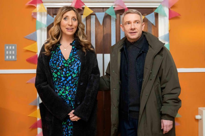 Daisy Haggard and Martin Freeman can now be seen in the fourth and final season of "Breeders." Photo courtesy of FX/Hulu