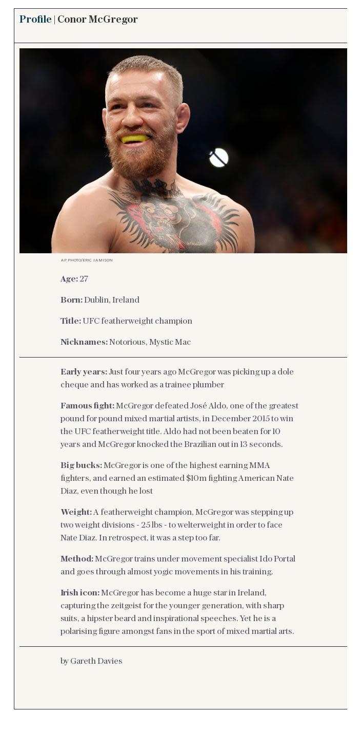 Conor McGregor profile