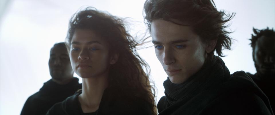 Zendaya and Timothée Chalamet in "Dune"