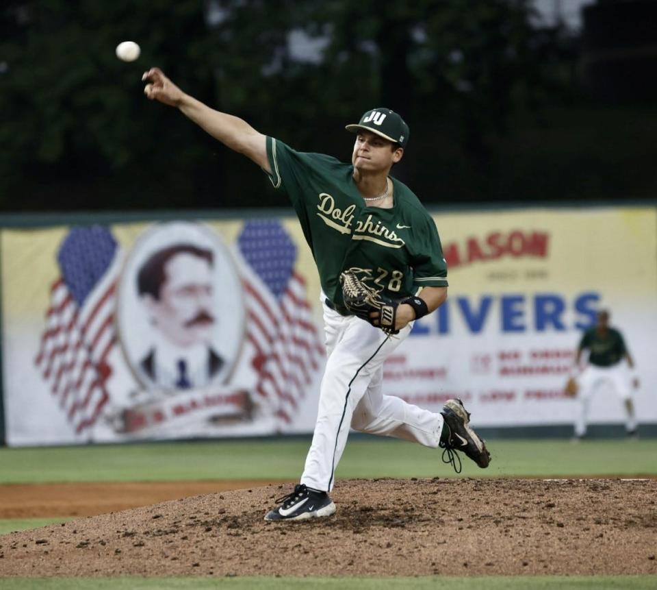 Jacksonville University pitcher Richard Long had his career-long outing as a college player on Friday against the University of North Florida.