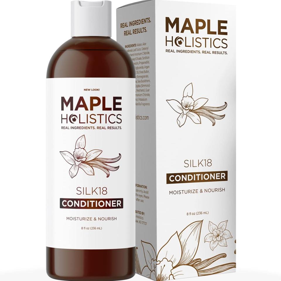 It has argan oil, shea butter, jojoba oil, aloe, amino acids and more so your scalp and strands are moisturized, soft, silky and so freaking shiny.<br /><br /><strong>Promising review:</strong> "<strong>Excellent product and just as advertised.</strong> The smell is amazing &mdash; not too strong nor too flowery. I normally have very dry, frizzy hair, and this conditioner helped to combat some of the frizz and dryness. <strong>It made my hair more softer, and smoother. It also did not weigh my hair down like some conditioners do, and my hair felt very light.</strong> The only con I have is that the bottle is small, and it's a bit expensive." &mdash; <a href="https://amzn.to/3thcjcN" target="_blank" rel="noopener noreferrer">Amazon Customer</a><br /><br /><strong>Get it from Amazon for <a href="https://amzn.to/3h0eb7q" target="_blank" rel="noopener noreferrer">$9.95</a>.</strong>