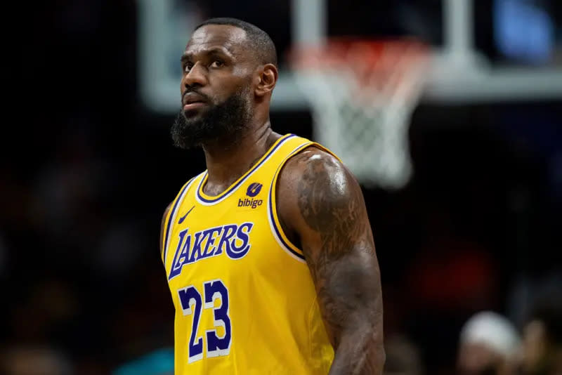 ▲洛杉磯湖人詹皇（Lebron James）腳踝有傷，將確定缺席「勇湖大戰」。（圖／美聯社／達志影像）