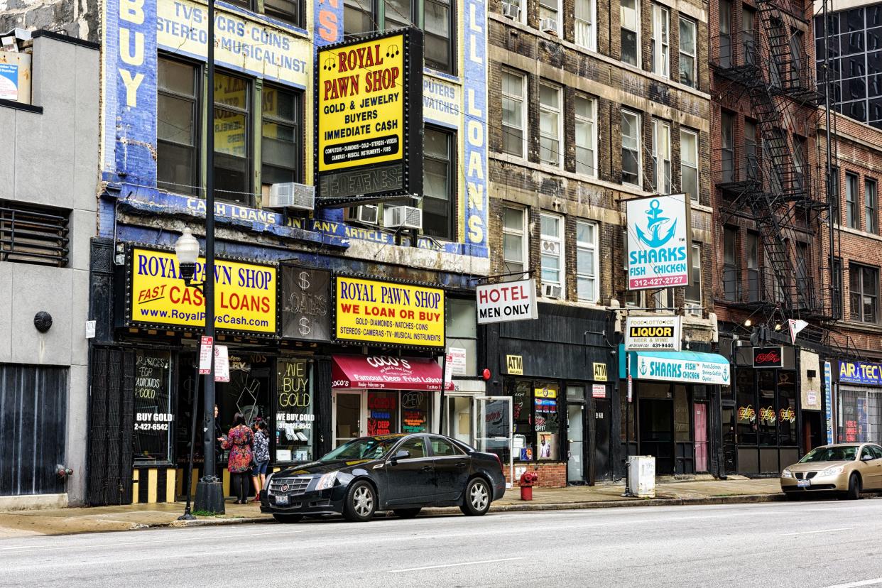 Royal Pawn Shop on South Clark Street in The Loop, downtown Chicago