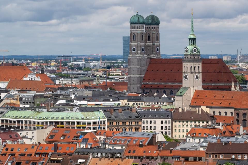 A photo of Munich, the capital of the German state Bavaria.