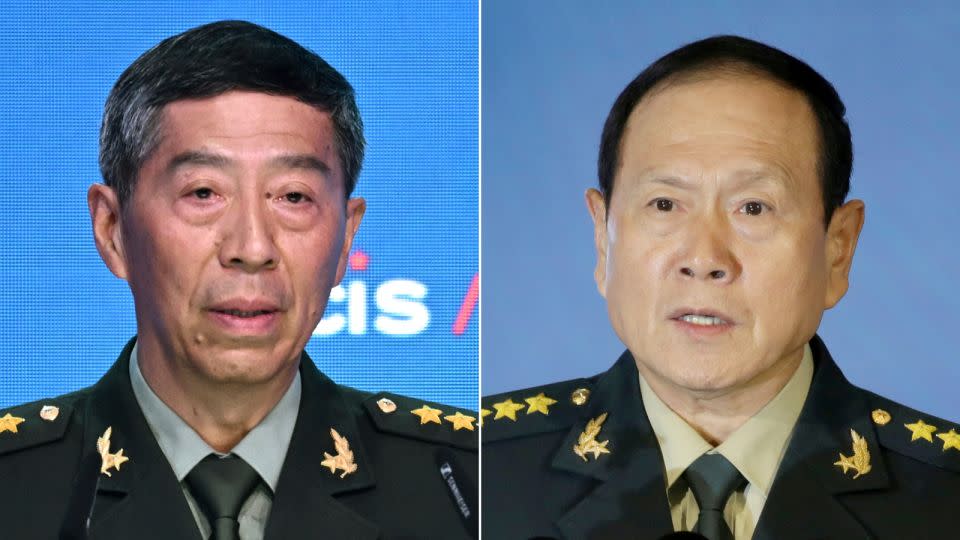 Former defense ministers Li Shangfu and his predecessor Wei Fenghe were both expelled from the Communist Party over corruption allegations. - AP/Reuters