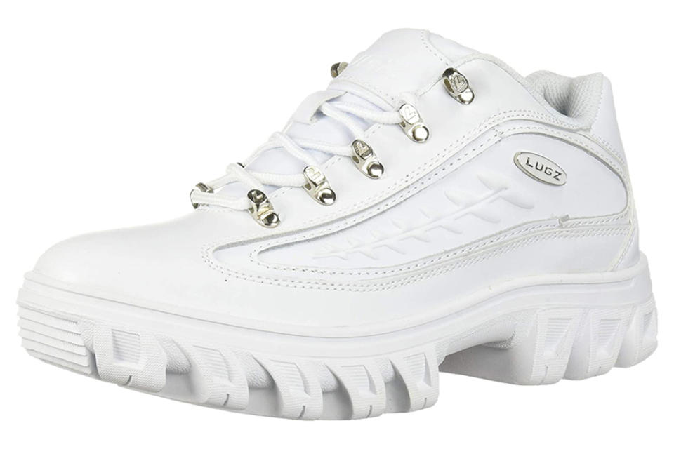 white sneakers, platform, lugz
