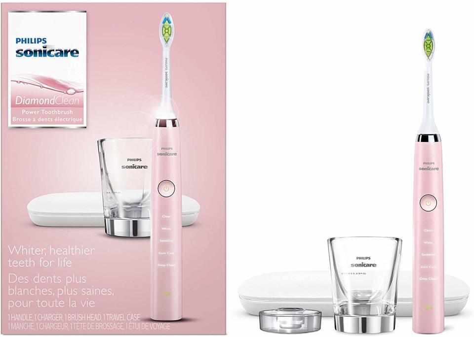 Philips Sonicare Diamond Clean Classic Rechargeable Electric Toothbrush With 5 Brushing Modes & Premium Travel Case