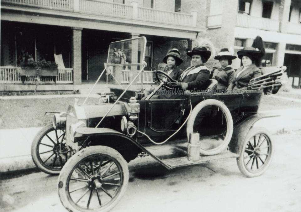 Madam C.J. Walker was one of the few black women who drove in the early 20th century. She was the first self-made black American woman millionaire. Credit: Madam Walker Family Archives/ A'Lelia Bundles 