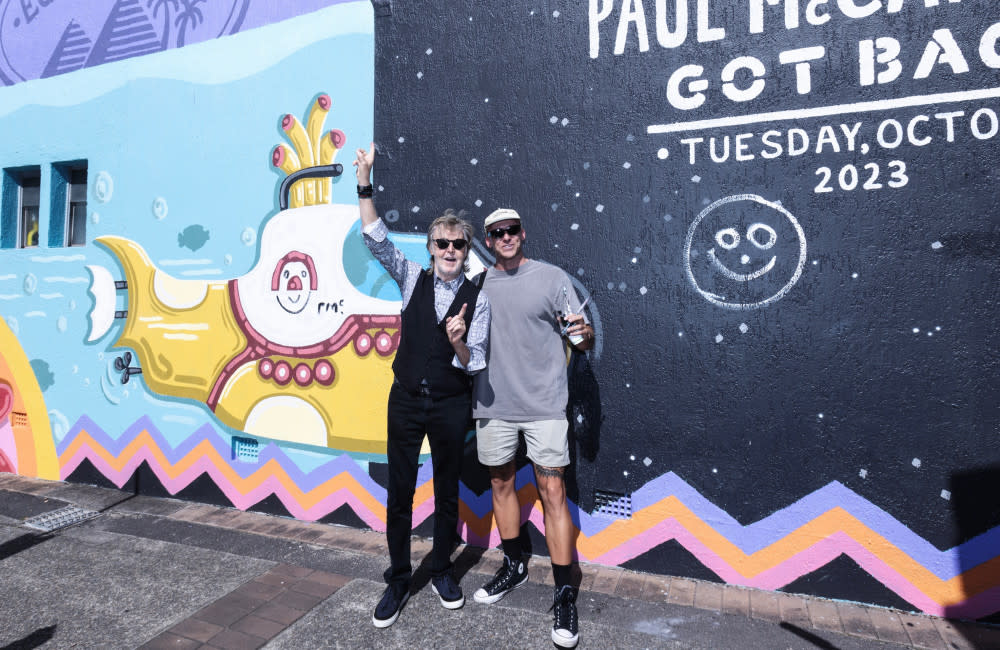 Sir Paul McCartney stunned fans by greeting them on a surprise visit ahead of his first live performance in Newcastle, Australia credit:Bang Showbiz