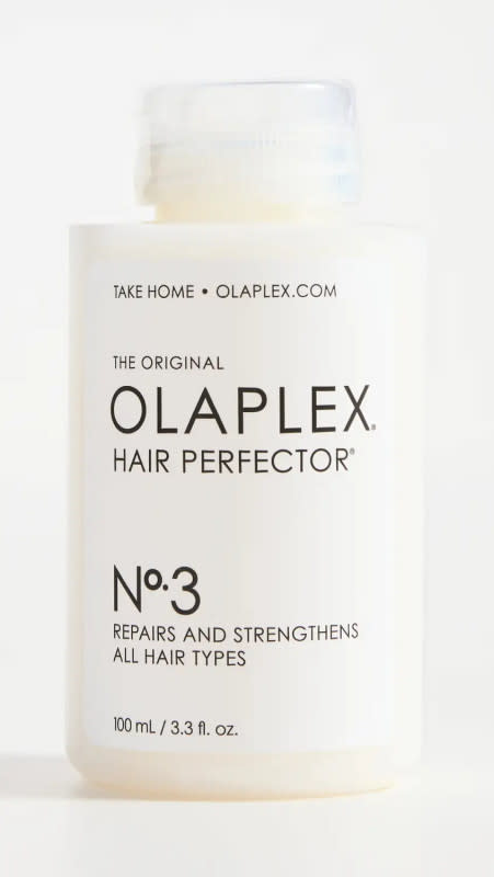 <p>Olaplex No.3 Hair Perfector, <s>$30</s> $24, <a href="https://rstyle.me/+zZ15EOW4d7sZIkDNVIBMmA" rel="nofollow noopener" target="_blank" data-ylk="slk:available here;elm:context_link;itc:0;sec:content-canvas" class="link ">available here</a> </p>