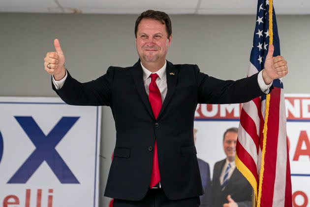 Republicans voted for Dan Cox in Maryland's GOP gubernatorial primary because they like his positions, not because Democrats tricked them. (Photo: Nathan Howard via Getty Images)
