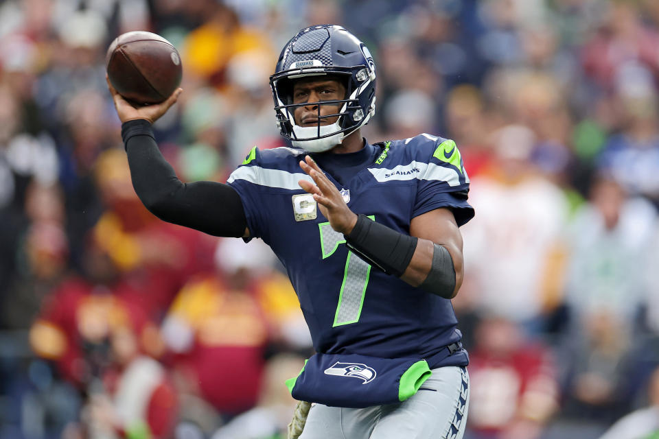 We'll find out a lot about how Geno Smith and the Seahawks match up with the NFL's elite over the next few weeks. (Photo by Steph Chambers/Getty Images)