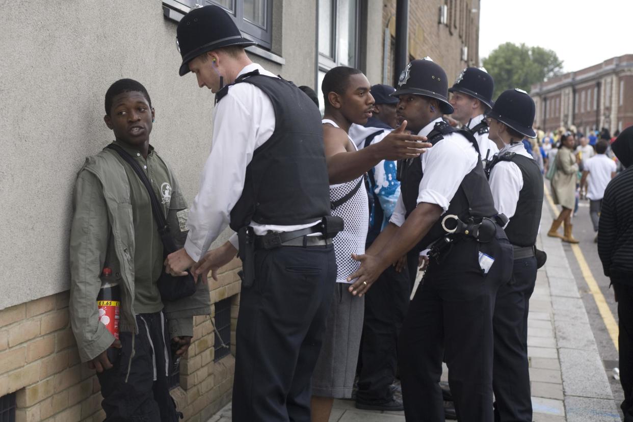 Strained relation: the leak of the Met's gangs matrix has caused trouble for its relations with London's black community (Photo by Gideon Mendel/Corbis via Getty Images): Corbis via Getty Images