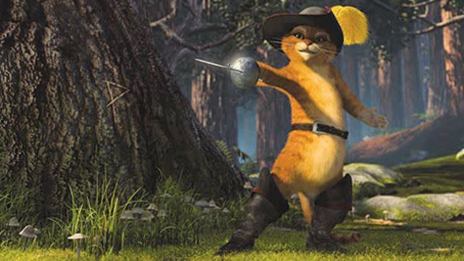 <p> <strong>The Cat:</strong> Antonio Banderas' voices the eminently flamboyant sword-swinger, with the swashbuckling kitty proving popular enough to carry his own movie last year. Bravo, senor. </p> <p> <strong>If It Was A Dog:</strong> Are you familiar with the cartoon, Dogtanion? It'd be something like that. </p>