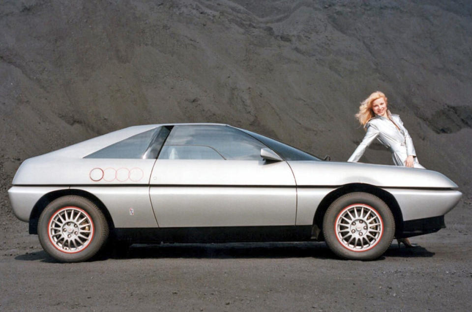 <p>Pininfarina’s 1981 show car is the only publically revealed collaboration between the German manufacturer and the Italian design house. The basis was the then-new Quattro and the lead feature were the headlights, much smaller than normal thanks to their novel elliptical-lenses provided by Carello. It was fully functional, and later timed at <strong>136mph</strong> by Swiss magazine Automobil Revue.</p>