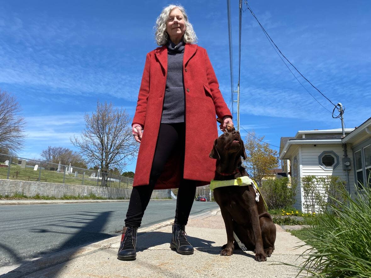 St. John's resident Anne Malone, who is visually impaired, says the eviction of an elderly woman has been met with disbelief from the disabilities community. (Katie Breen/CBC - image credit)