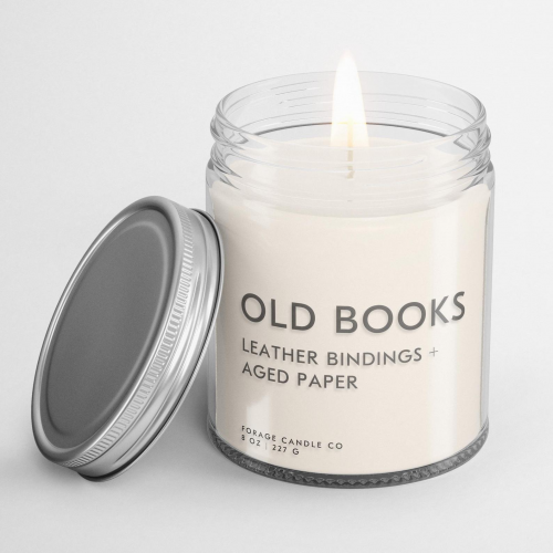 old books soy candle, best gifts for teachers