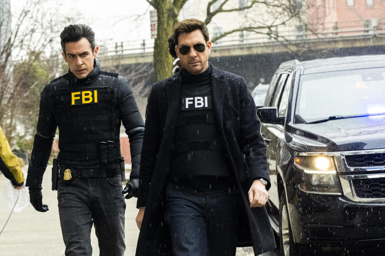 (L-R): John Boyd as Special Agent Stuart Scola and Dylan McDermott as Supervisory Special Agent Remy Scott