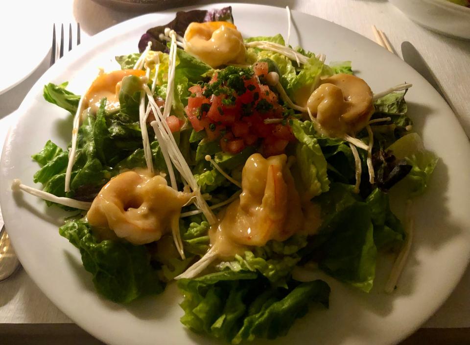 Drusie & Darr offers a warm shrimp salad.