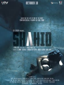 Shahid Hansal Mehta’s Shahid tells the true story of a lawyer and an activist. The National Award-winning film had Rajkummar Rao, playing the lead role. The poster of the film has the actor sitting nude, brutally tortured by the police to admit to a crime he did not commit.