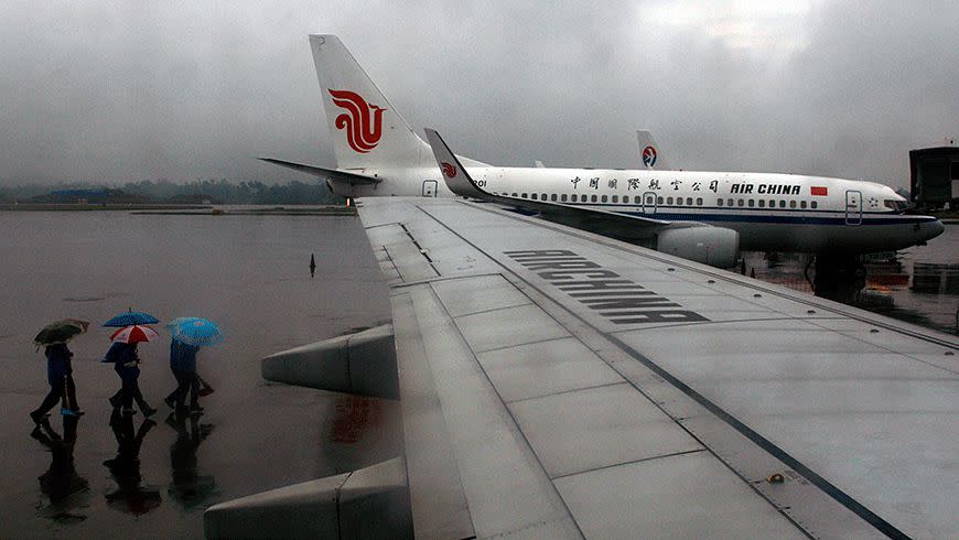 An Air China flight had to make an emergency landing due to a bomb threat. Photo: AP