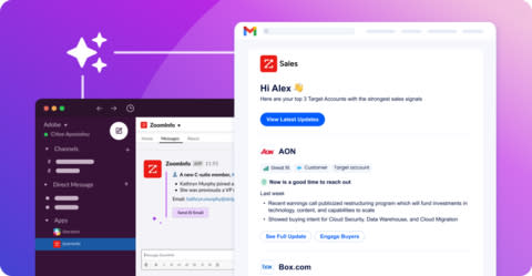 ZoomInfo Copilot allows salespeople to seize time-sensitive opportunities in real time with Breaking Alerts delivered through Slack. (Photo: Business Wire)