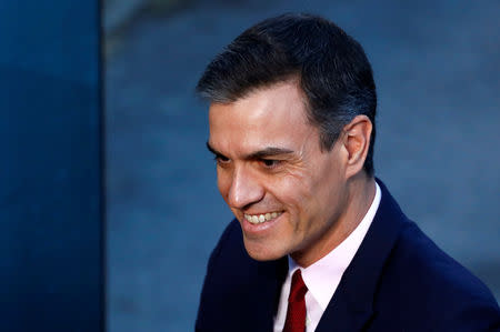 Spanish Prime Minister and Socialist Workers' Party (PSOE) candidate Pedro Sanchez arrives to attend a televised debate ahead of general elections in San Sebastian de los Reyes, outside Madrid, Spain, April 23, 2019. REUTERS/Juan Medina