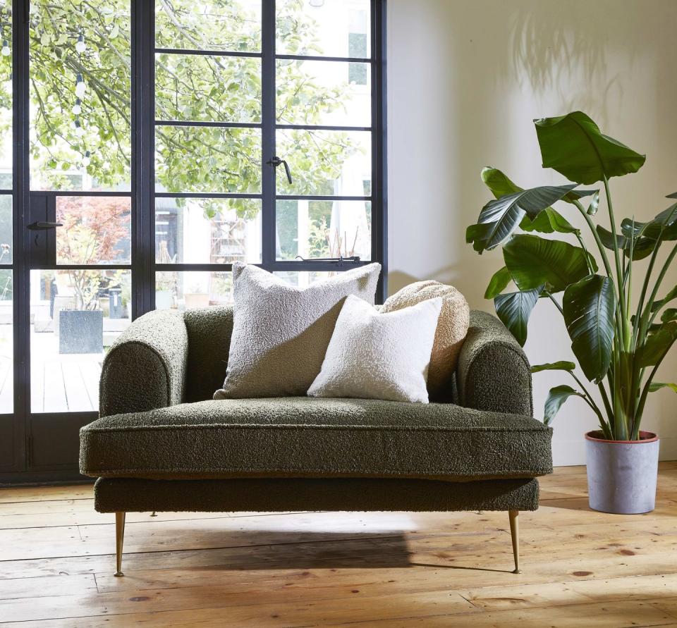 earthy tones sofa in living room