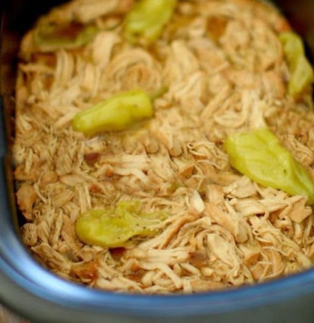 <p><a href="https://www.thecountrycook.net/crock-pot-mississippi-chicken/" rel="nofollow noopener" target="_blank" data-ylk="slk:The Country Cook" class="link ">The Country Cook</a></p>