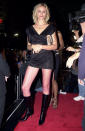 Va-va voom! Cameron showed off her sultry side in addition to her sexy stems when she hit the red carpet for the Hollywood premiere of "Charlie's Angels" in leather boots, fishnets, and a very short LBD back in 2000. (10/22/2000)